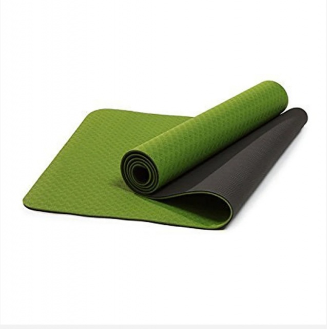 Dark Green Eco-friendly TPE yoga mat'sThick Exercise Fitness Physio Pilates Gym Mats