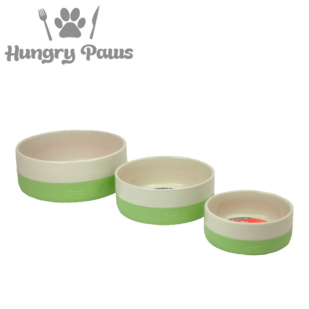 Ancol Ceramic Dog Bowl With Non-Slip Silicone Base