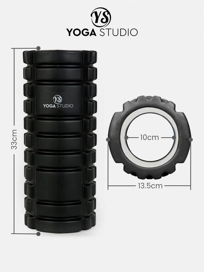 Black Yoga Studio SMR Trigger point grid foam massage roller