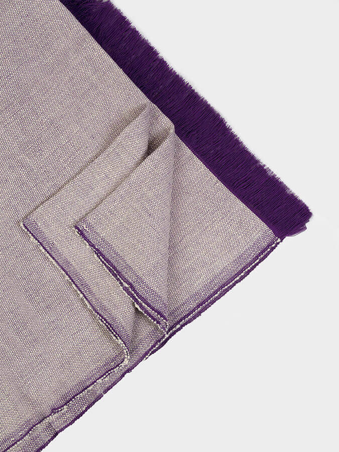 Purple Yoga Studio organic cotton two-toned yoga blanket