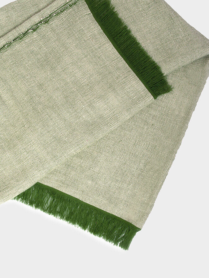 Green Yoga Studio organic cotton two-toned yoga blanket