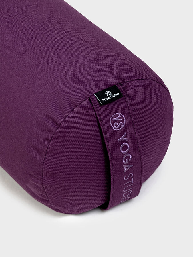 Lilac Long buckwheat yoga bolster meditation cushion 62cm x 23cm