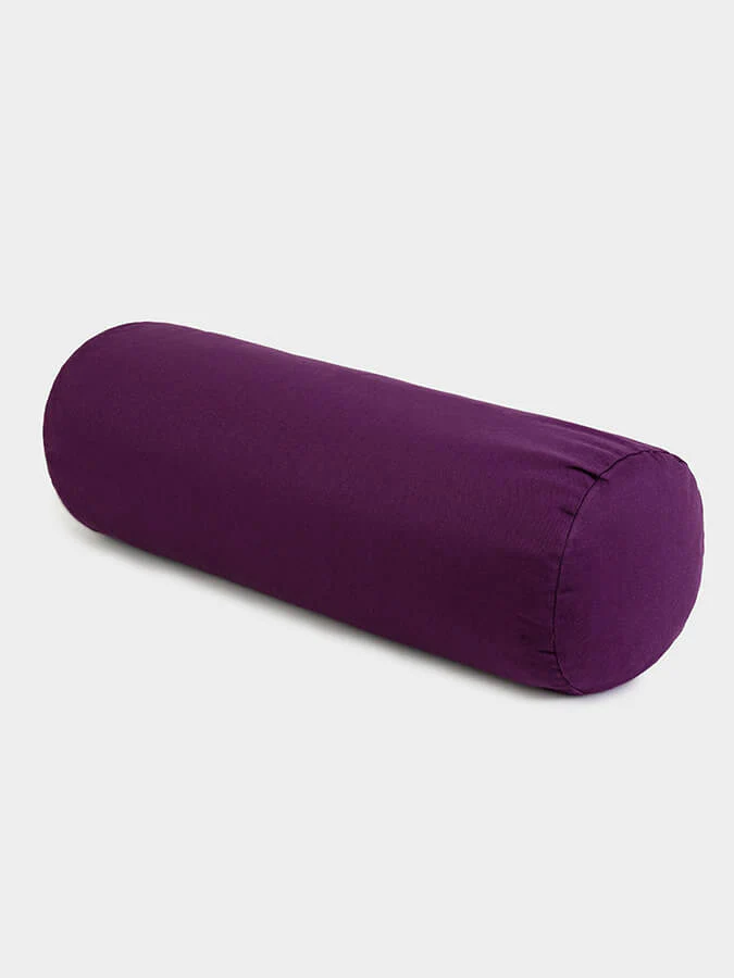 Lilac Long buckwheat yoga bolster meditation cushion 62cm x 23cm