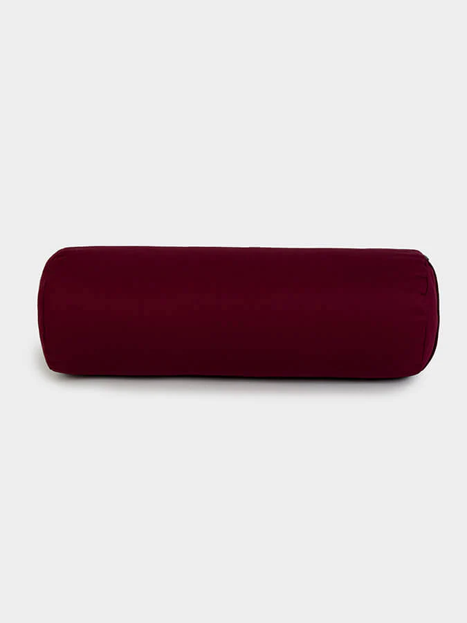 Raspberry Long buckwheat yoga bolster meditation cushion 62cm x 23cm