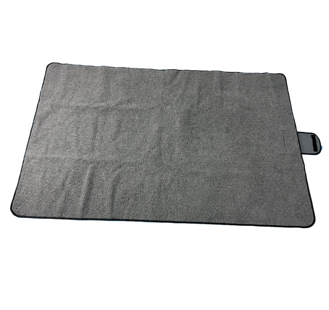 Grey Large Pet Travel Beach Picnic Blanket with Waterproof Backing Size: 150cm x 95cm