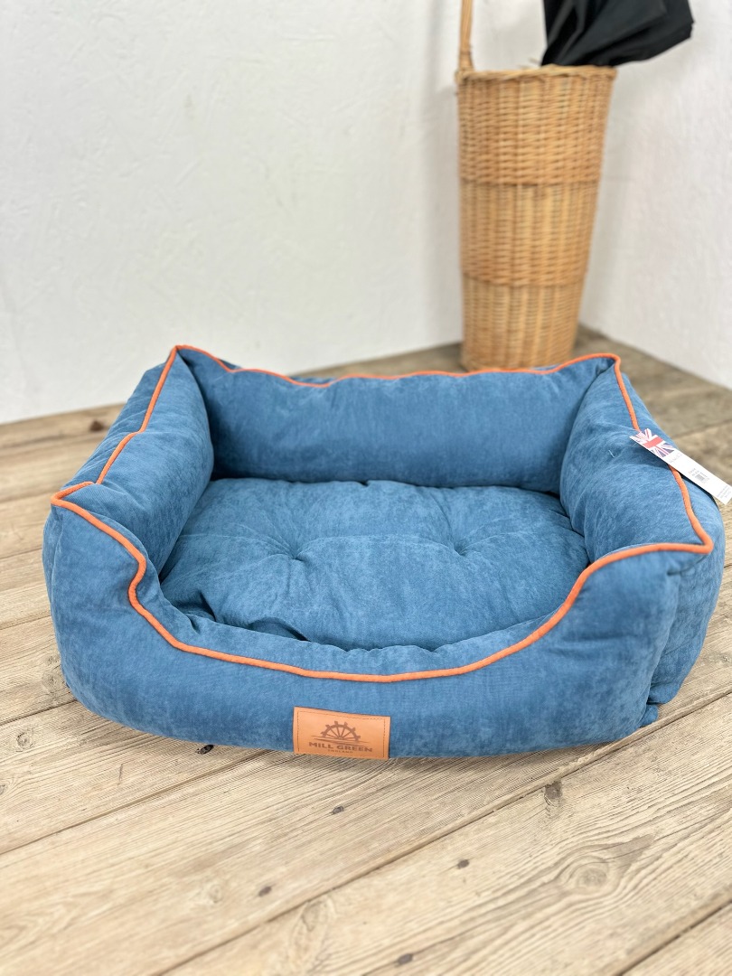 Eco-friendly  recycled Fabric Box Dog Beds Soft Comfy Made in Somerset UK