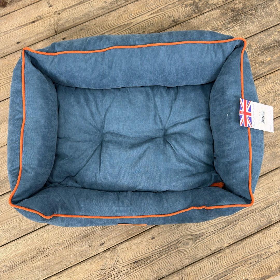 Eco-friendly  recycled Fabric Box Dog Beds Soft Comfy Made in Somerset UK