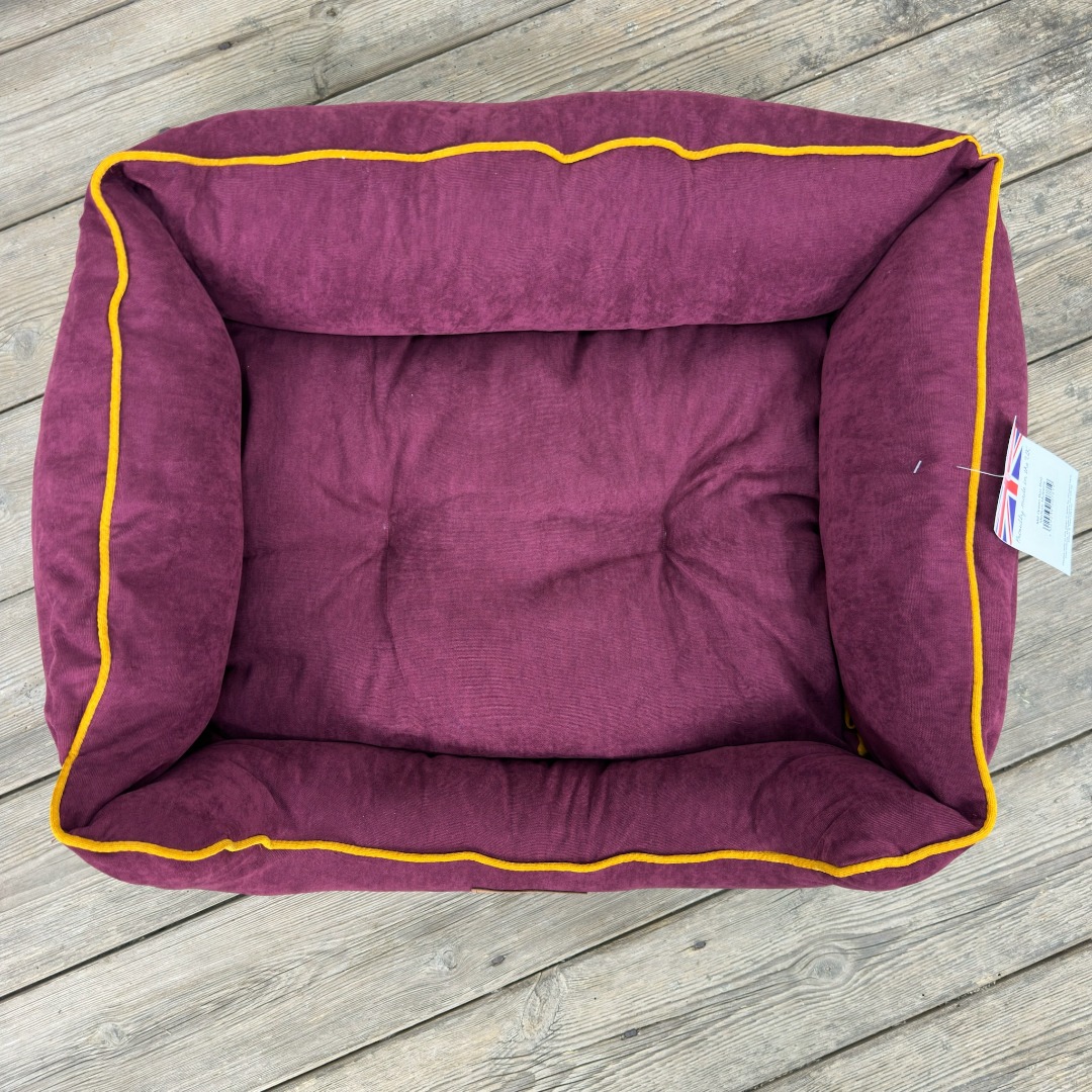 Eco-friendly  recycled Fabric Box Dog Beds Soft Comfy Made in Somerset UK