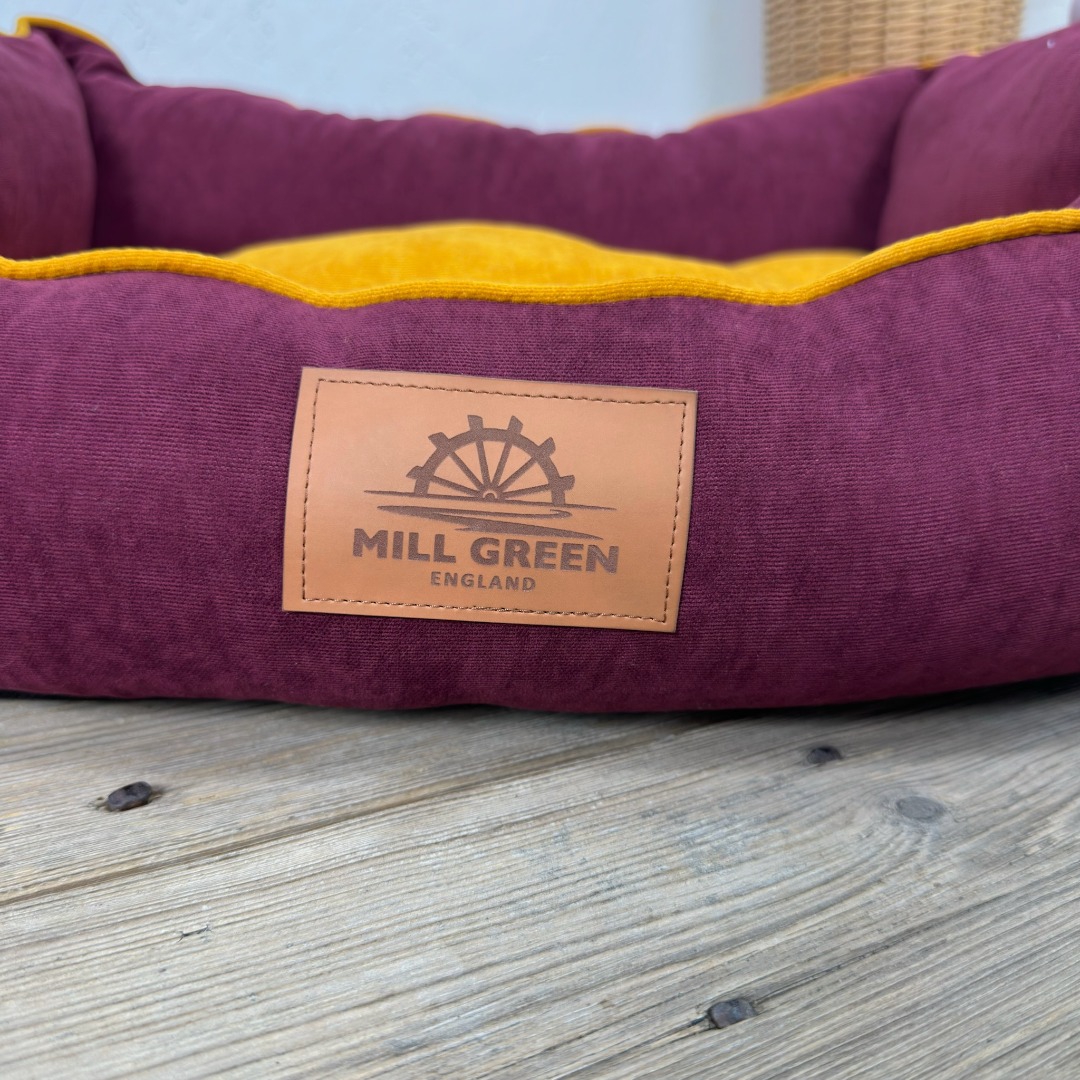 Eco-friendly  recycled Fabric Box Dog Beds Soft Comfy Made in Somerset UK