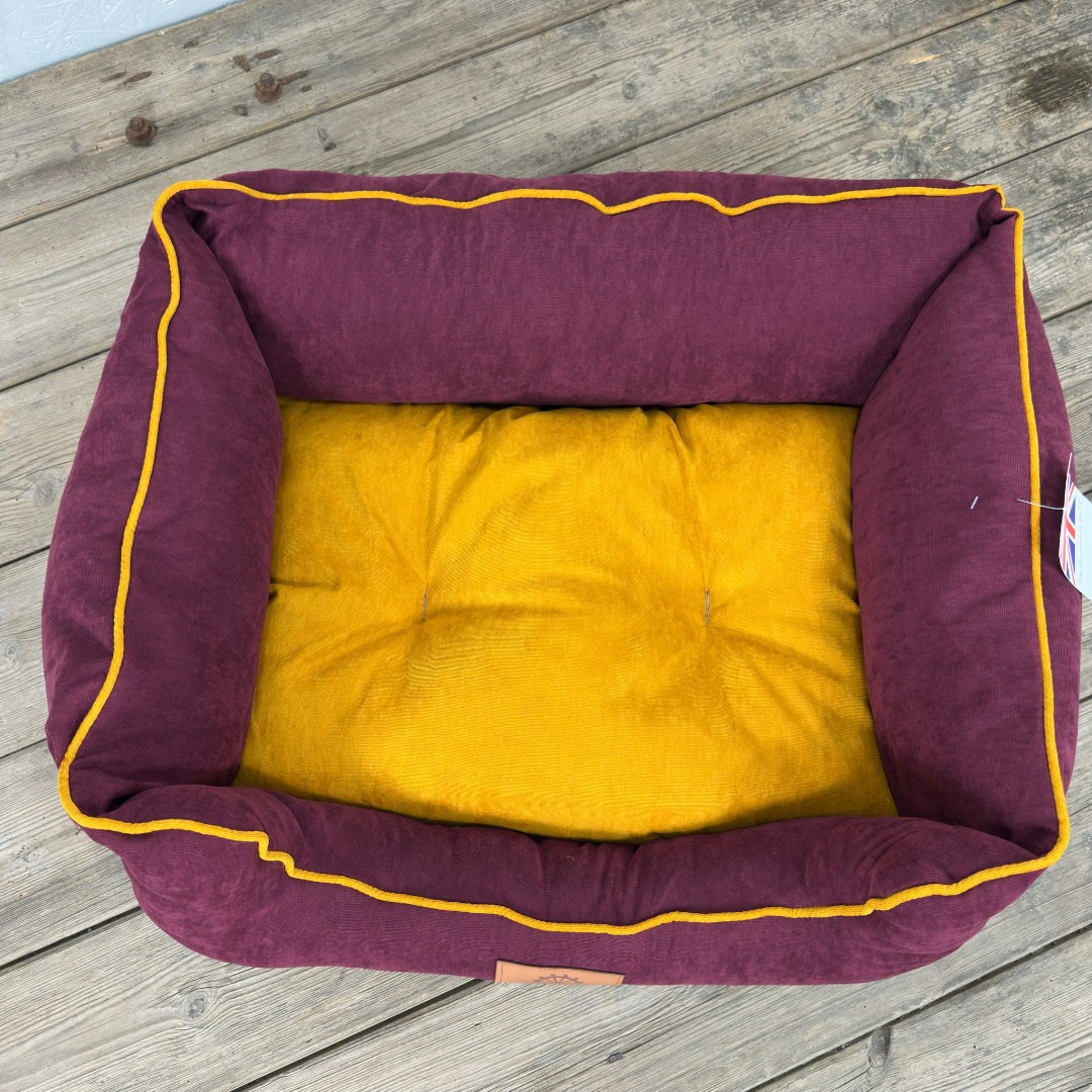 Eco-friendly  recycled Fabric Box Dog Beds Soft Comfy Made in Somerset UK