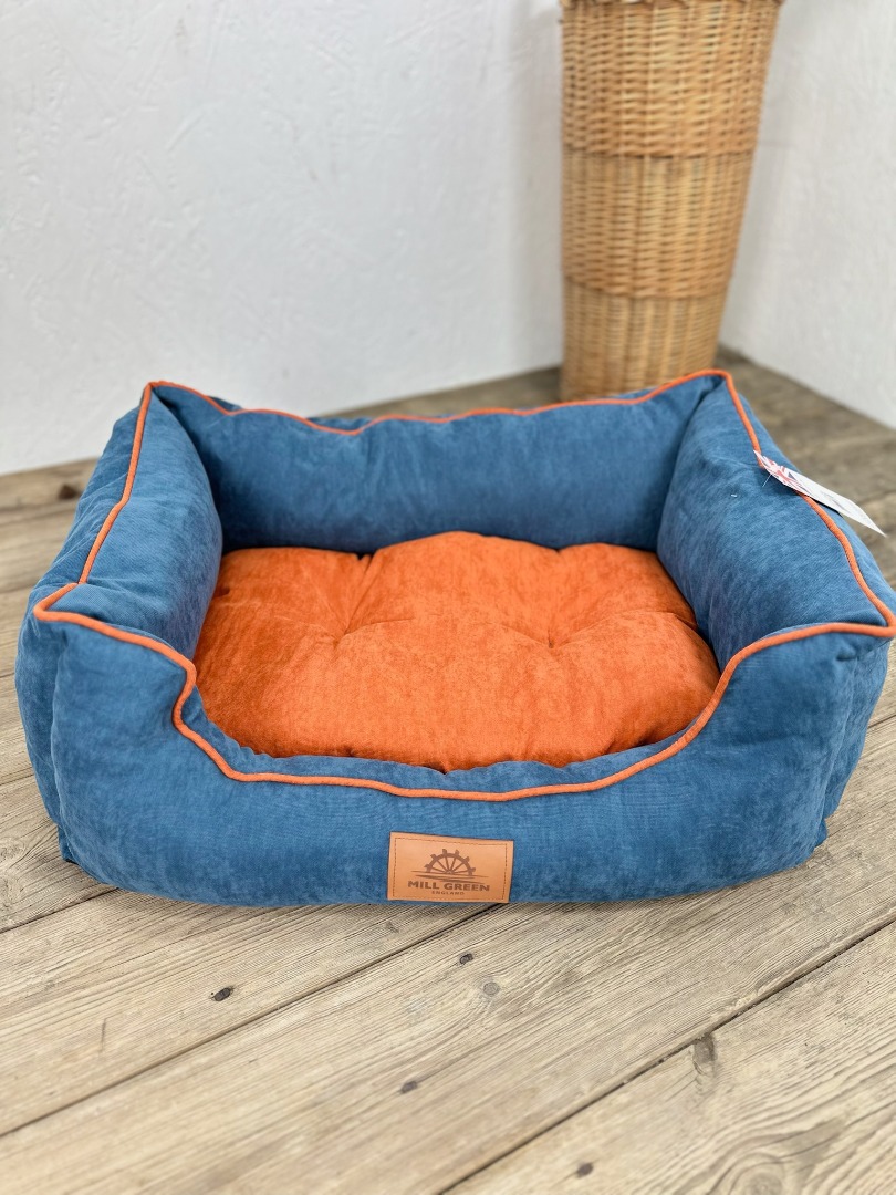 Eco-friendly  recycled Fabric Box Dog Beds Soft Comfy Made in Somerset UK