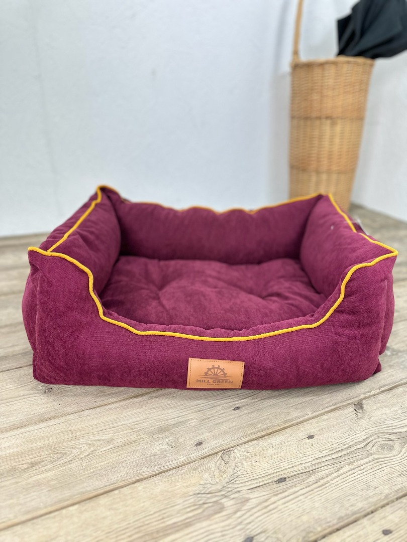 Eco-friendly  recycled Fabric Box Dog Beds Soft Comfy Made in Somerset UK