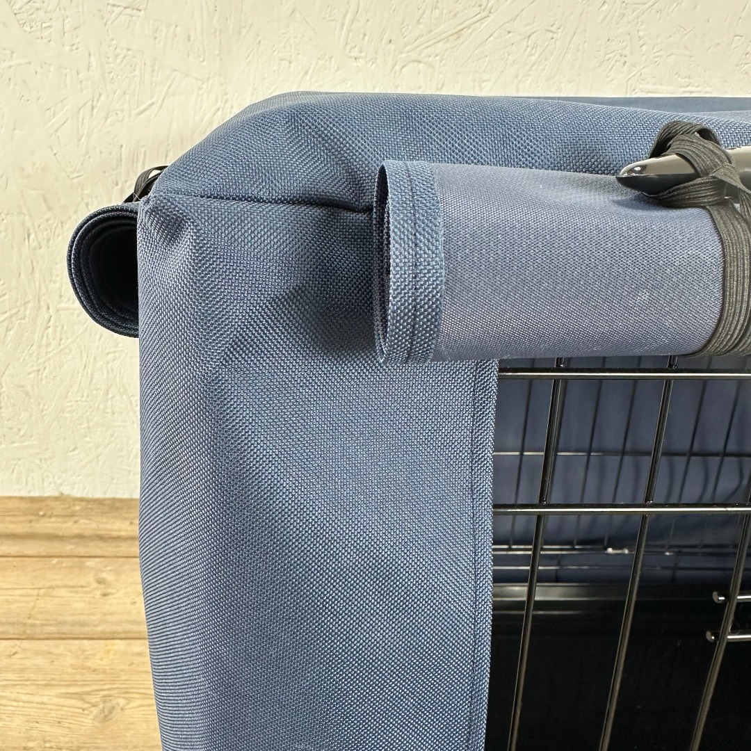 Navy Blue Waterproof Dog Cage Crate Travel Covers Made In The UK