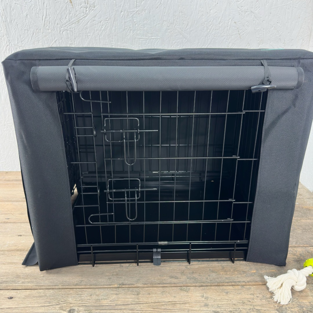 Black Waterproof Dog Cage Crate Travel Covers Made In The UK