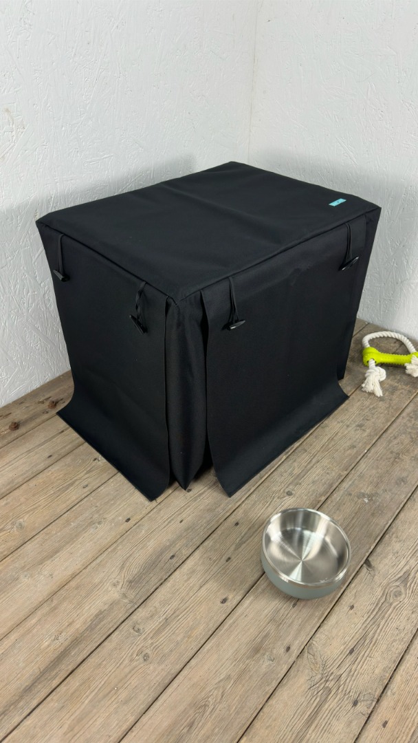 Black Waterproof Dog Cage Crate Travel Covers Made In The UK