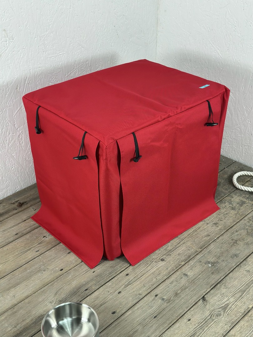 Red Waterproof Dog Cage Crate Travel Covers Made In The UK