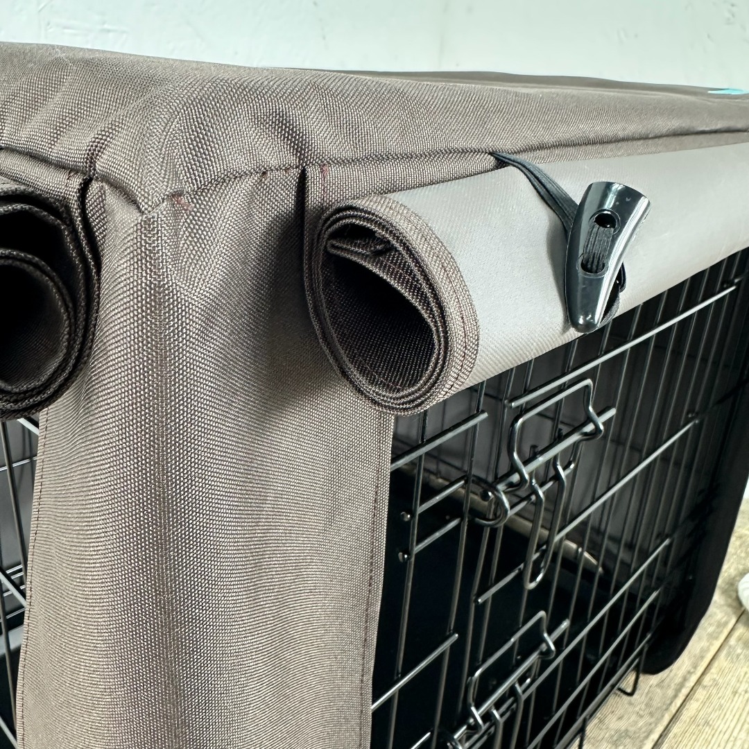 Brown Waterproof Dog Cage Crate Travel Covers Made In The UK