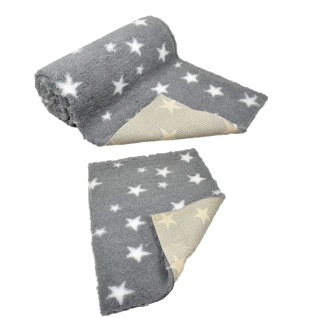 Grey White Star high grade Vet Bedding non-slip back bed fleece for pets