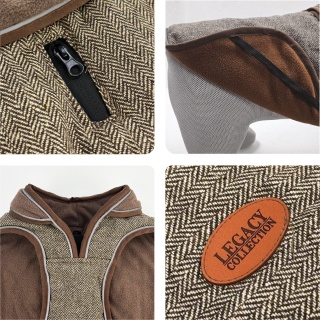 HugglePets Legacy Herringbone Dog Coat