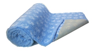 Light Blue White Paws high grade Vet Bedding non-slip back bed fleece for pets