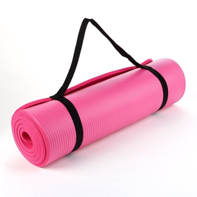 NBR Plum 15mm Thick Exercise Fitness Gym Yoga Mat 190cm x 62cm