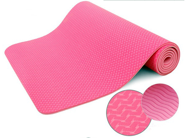 Non Slip Textured Surface Eco Friendly Yoga Mat Extra Thick High