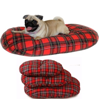 Plush Deep Filled Basket Liner Cushions for Dogs or Cats in 2 colours