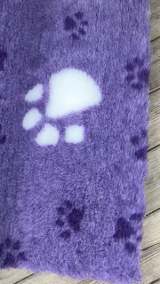 Purple Large White Paw high grade Vet Bedding non-slip back bed fleece for pets