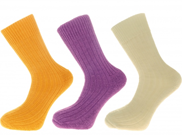 Gift Pack Idea F 3 Pairs of Alpaca Walking Socks, Cushioned Sole, 75% Alpaca Wool