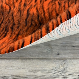 Tiger Print Orange Black high grade Vet Bedding non-slip back bed fleece for pets