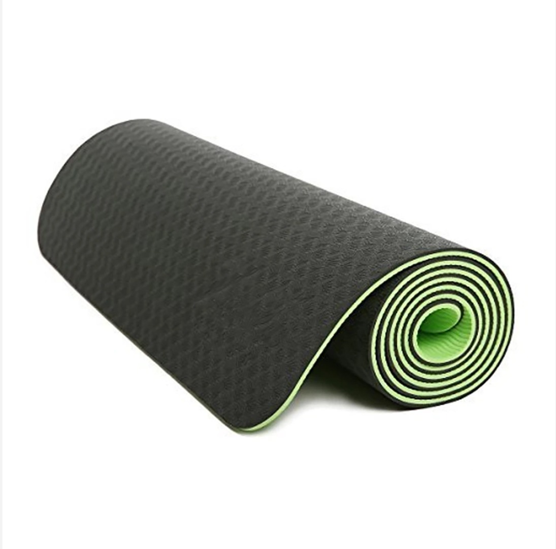 Light Green Eco-friendly TPE yoga mat's Thick Exercise Fitness