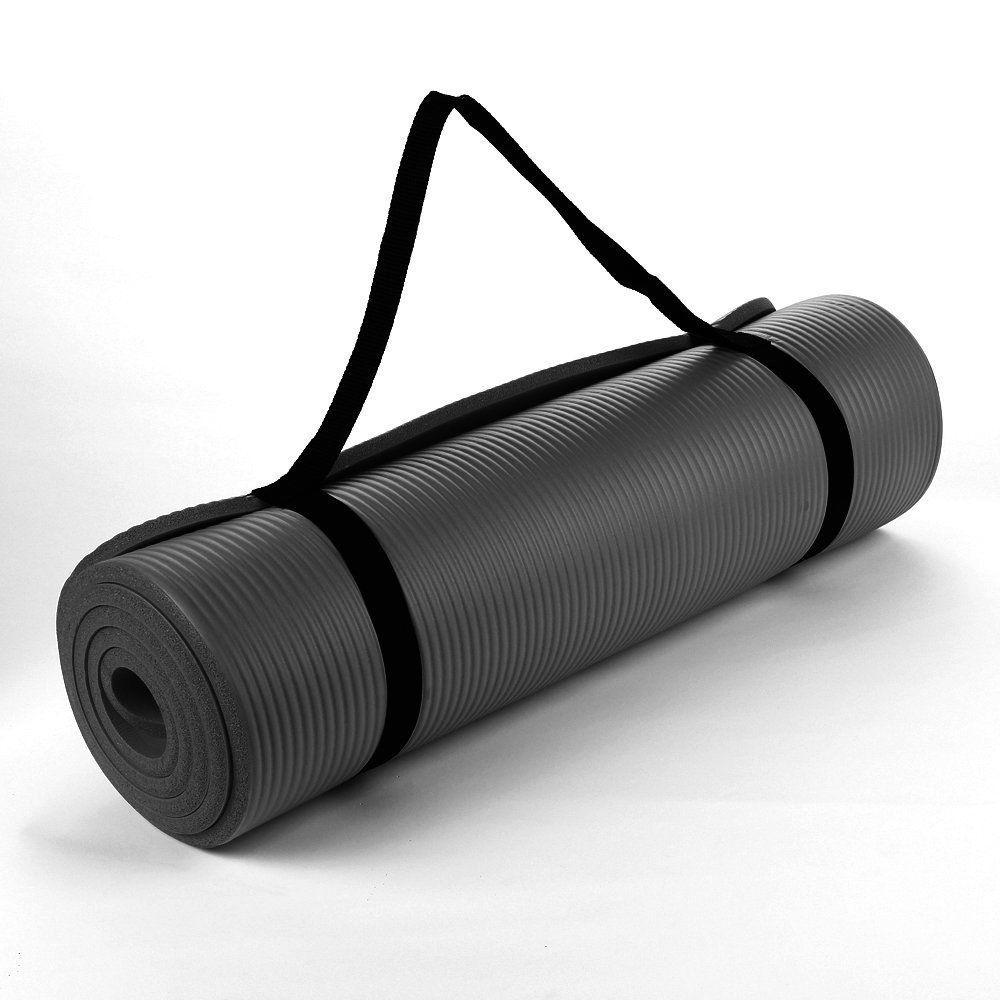 Dark Green 15mm Thick NBR Exercise Fitness Gym Yoga Mat