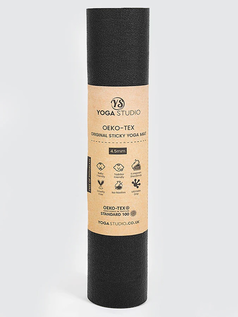 Onyx Black OEKO-TEX Yoga mat Long and wide 2 metres x 80cm x 4.5mm thick