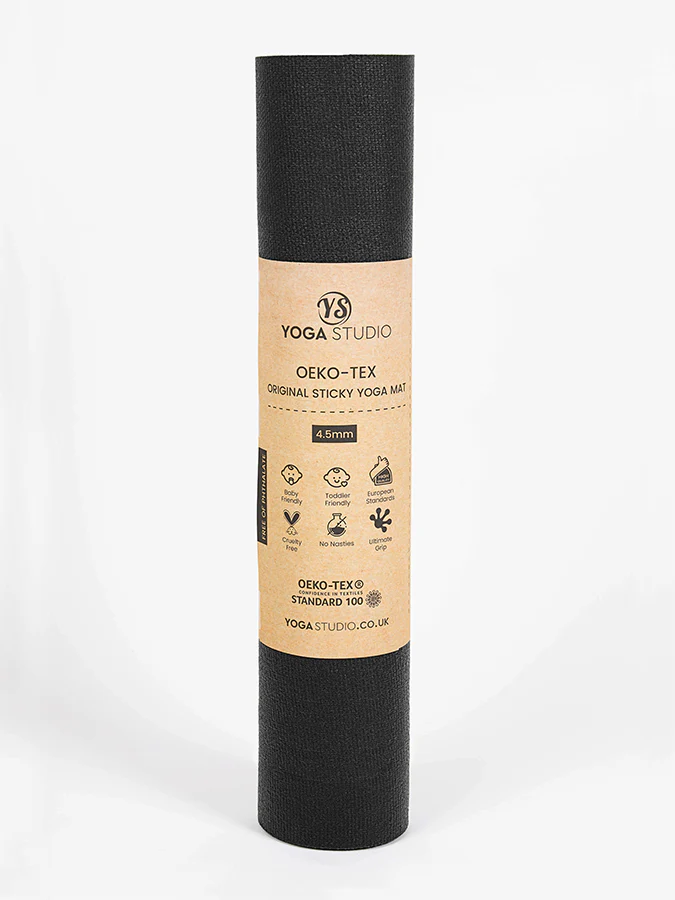 Black Yoga mat - sticky yoga mat 4.5mm Thick 183cm x 60cm