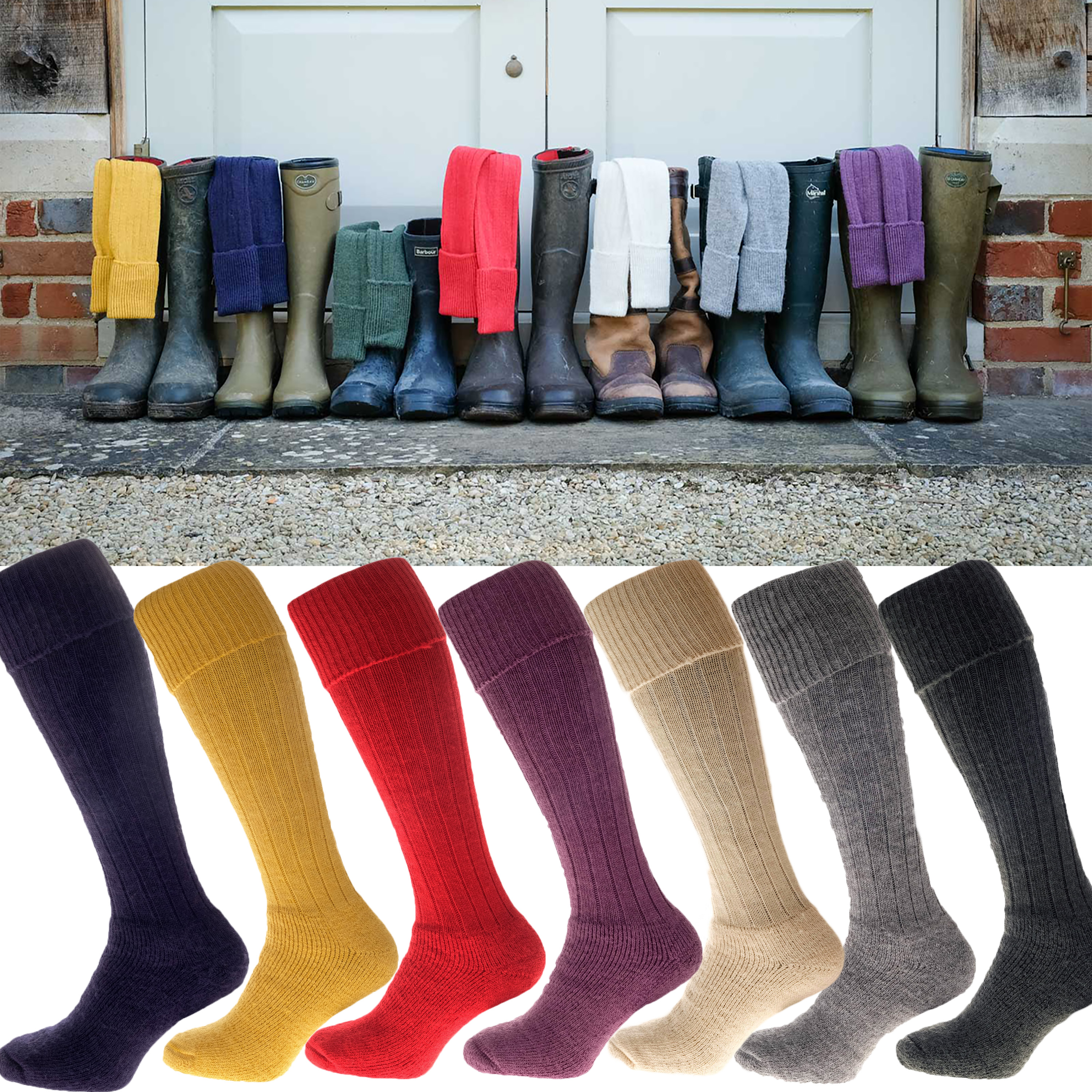 thick knee high boot socks 75% Alpaca wool