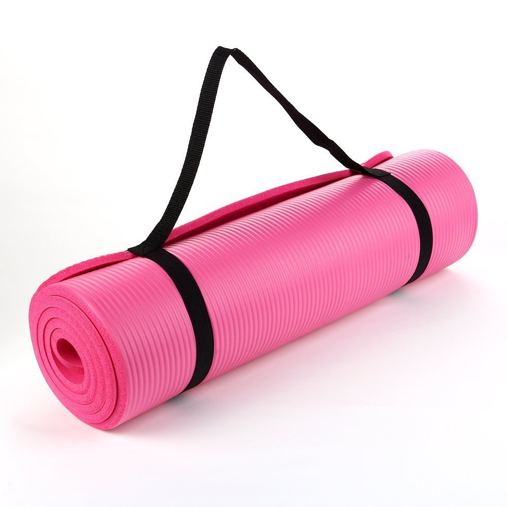 Pink 15MM NBR YOGA MAT, Thick yoga Mat size 15mm x 60cm x 190cm Long ...