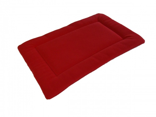 Red Quilted Fleece Bed  Dog Pad