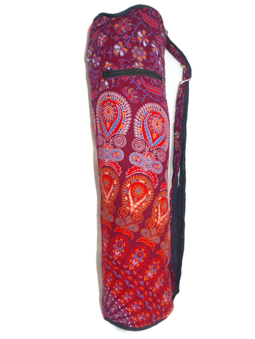 Natural Cotton Gheri Tribal Print Colourful Yoga Bag