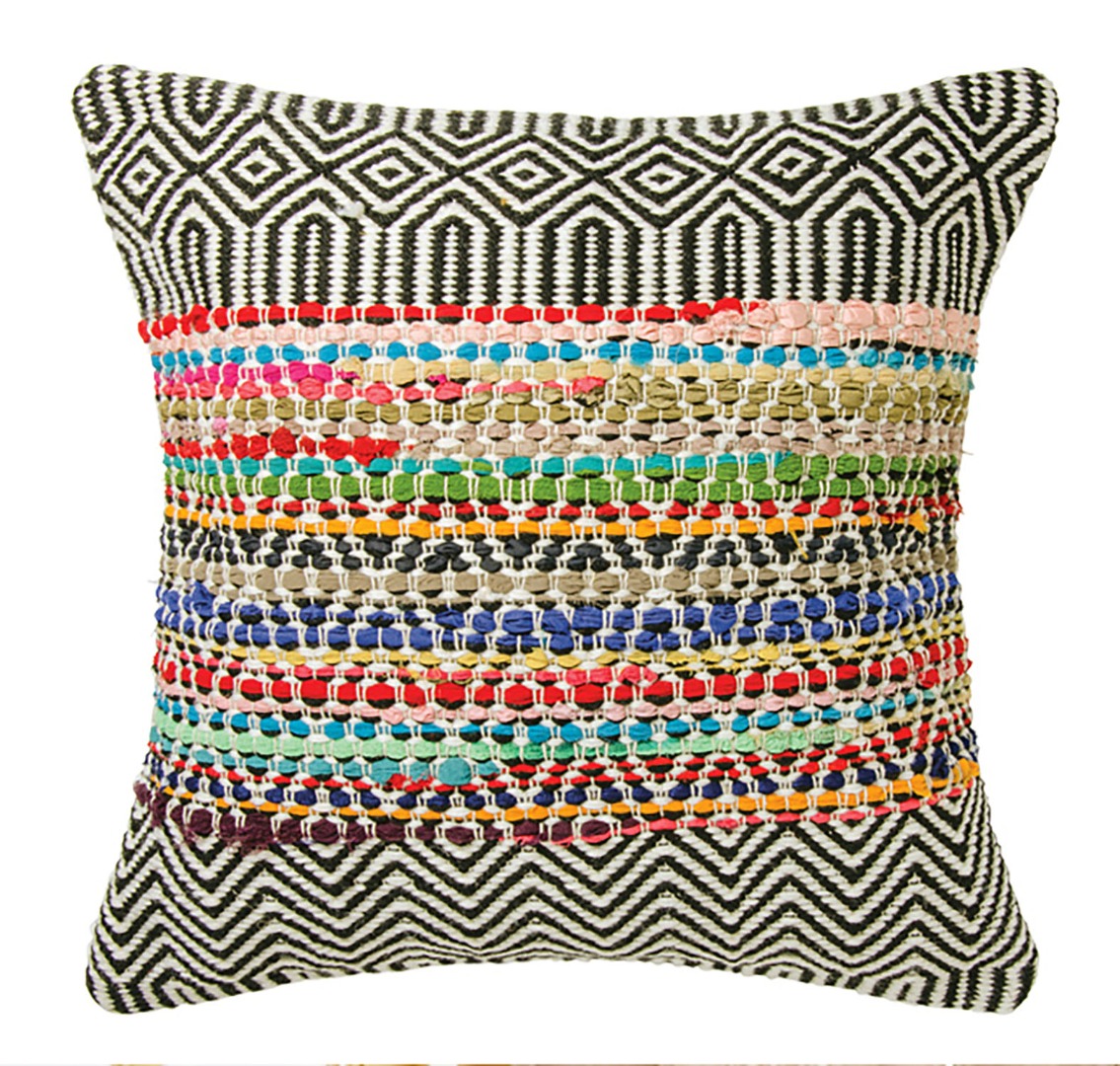 Fair Trade Colourful Handloomed Recycled Indoor/Outdoor PET Cushion
