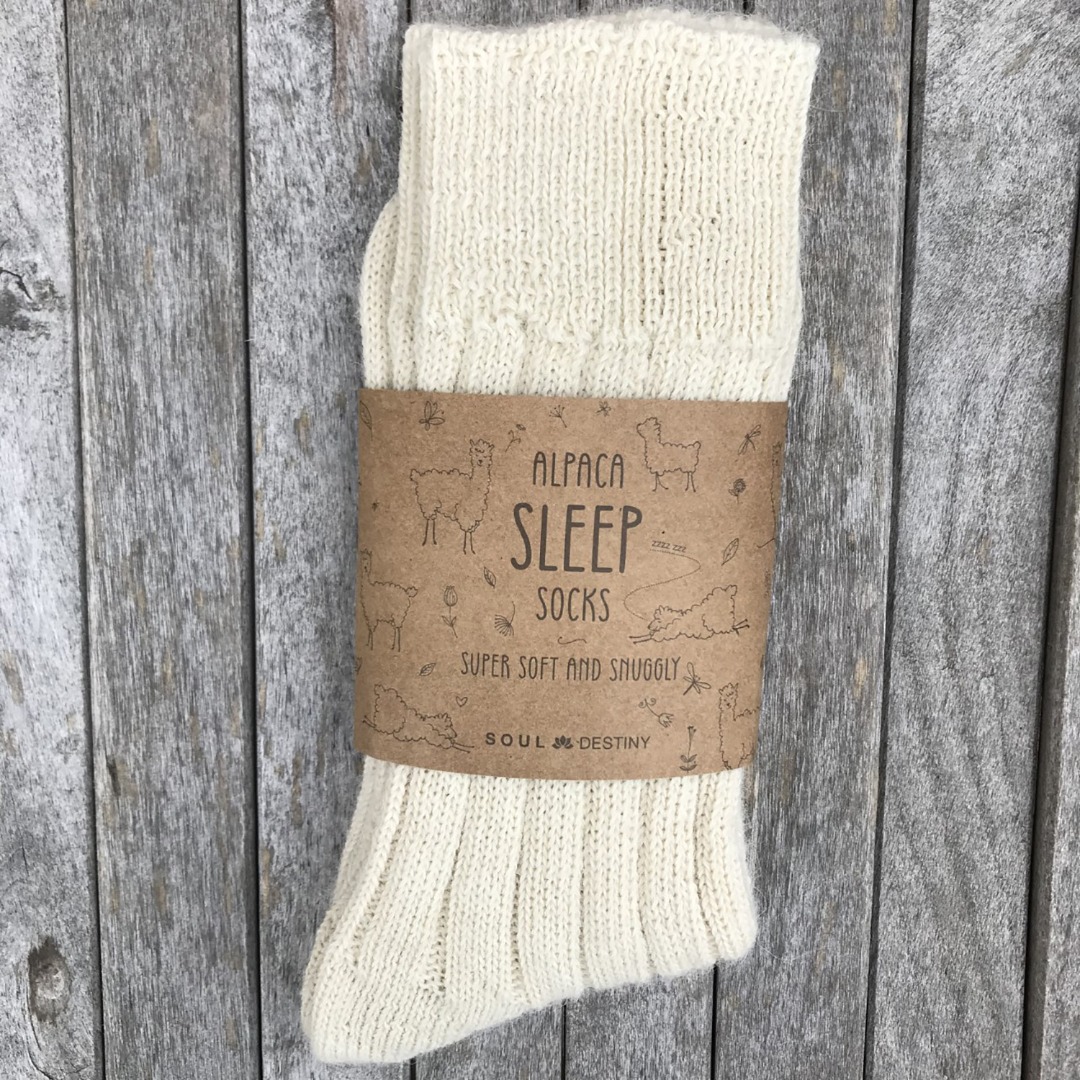 Light Blue Alpaca Bed Socks, Thick, soft and Warm, 90% Alpaca Wool Made ...