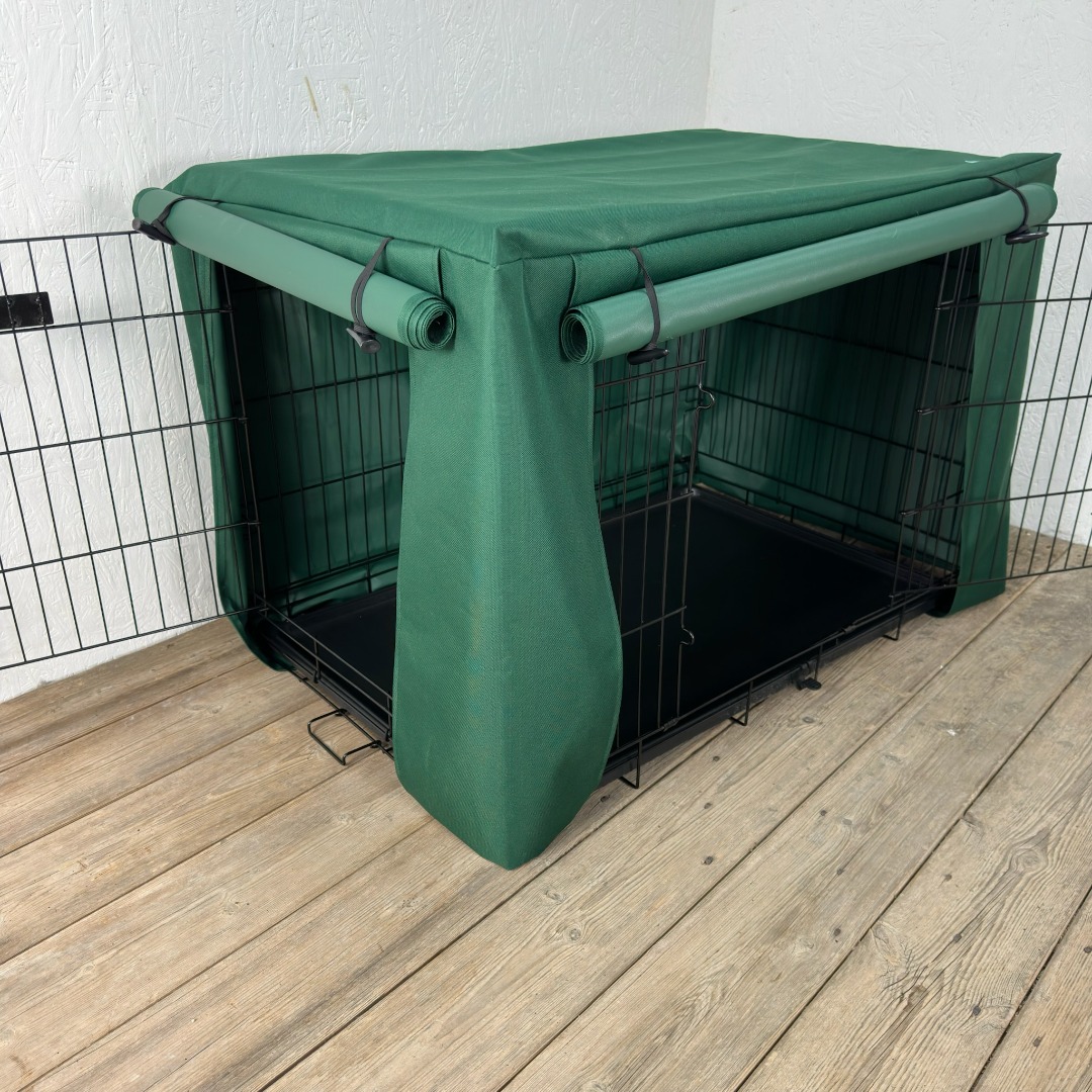 New Forest Green Waterproof Dog Cage Crate Travel Covers Made In The UK